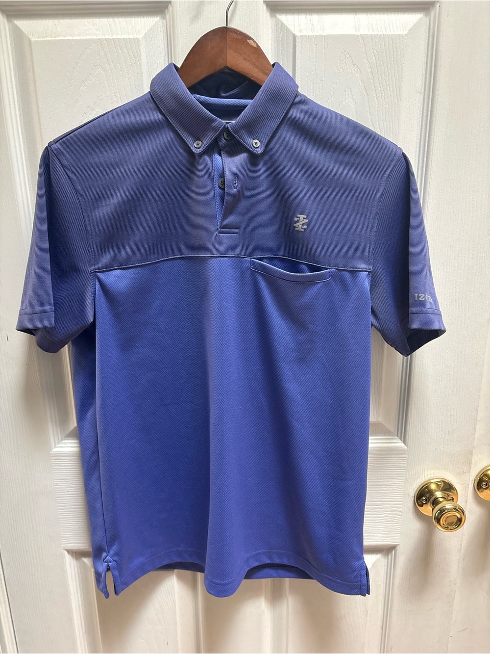 Izod Men’s Short-Sleeve Polo in Periwinkle Blue